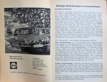 ONS "ONS Handbuch der Nationalen Sportkommission" Motorracing-History 1968 (5365)